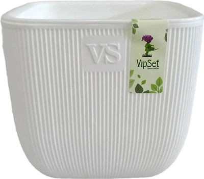 Кашпо VipSet Фабио с дренажной системой (1.95л, белый)