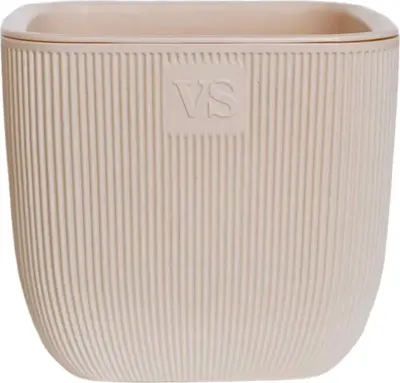 Кашпо VipSet Фабио с дренажной системой (1.95л, крем)