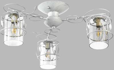 Люстра Aitin-Pro НПБ 02-3x60-101 / 6196/3 (белый/хром)