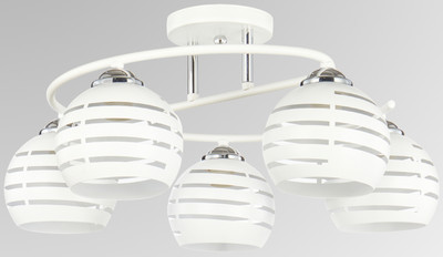 Люстра Aitin-Pro НПБ 02-5x60-101 / 6206/5 (белый/хром)