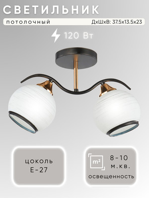 Светильник Aitin-Pro НПБ 02-2x60-101 / 6235/2 (черный/золото)