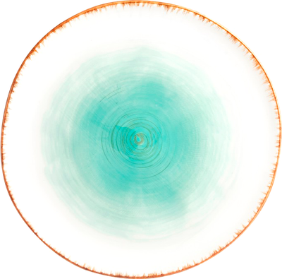 Тарелка столовая обеденная Elan Gallery Кантри / 760106 (бирюзовый)