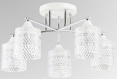 Люстра Aitin-Pro НПБ 02-5x40-101 / 6193/5 (белый/хром)