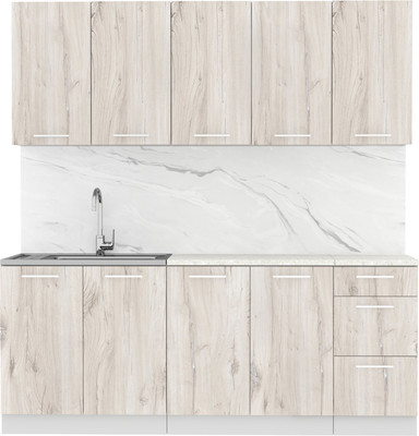 Кухонный гарнитур Артём-Мебель Оля СН-114 без стекла МДФ 2.0м (дуб флагстафф беленый)