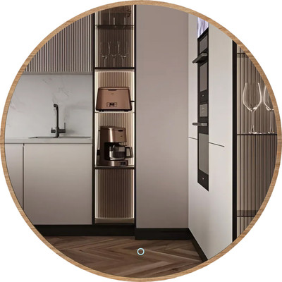 Зеркало Emze 60 / LED.UV.60.60.DUB (дуб с УФ-окантовкой и подсветкой)