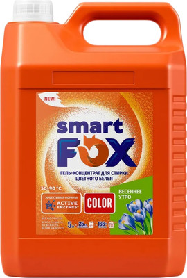 Гель для стирки Smart FOX Color Весеннее утро / 190008 (5л)