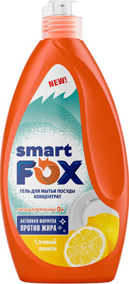 Средство для мытья посуды Smart FOX Сочный лимон / 190053 (400мл)