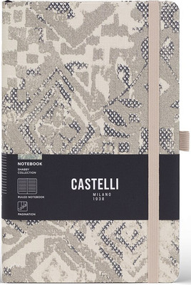 Блокнот CASTELLI Shabby Silver Texture / 0QO4IH-W02 (96л, бежевый/серебристый)