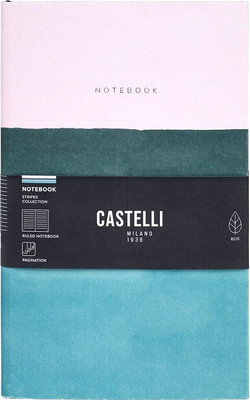Блокнот CASTELLI Stripes Dusty Pink / 0QO4IS-004 (96л, розовый/голубой)
