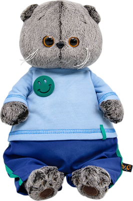 Мягкая игрушка Budi Basa Басик в лонгсливе со смайликом / Ks22-270