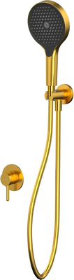 Душевой гарнитур со смесителем Whitecross Y YSET02TOPGLB (брашированное золото)