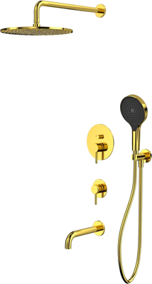 Душевая система со смесителем Whitecross Y YSET07TOPGL (золото)