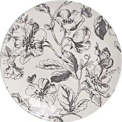 Тарелка закусочная (десертная) Crystar Botanica CND012 (серый)