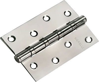 Петля дверная Morelli MSN 100x70x2.5-4BB SN (универсальная, белый никель)