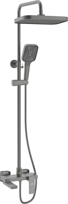 Душевая система со смесителем Rose R1836T (оружейная сталь)