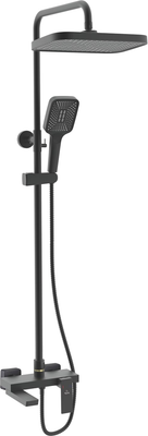 Душевая система со смесителем Rose R1836H (черный)