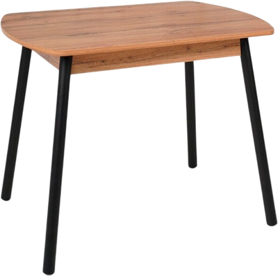 Обеденный стол Listvig Винер Mini R раздвижной (дуб табачный/черный)