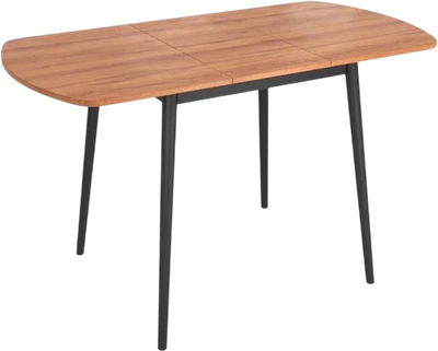 Обеденный стол Listvig Винер GR раздвижной (дуб табачный/черный)