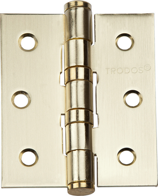 Петля дверная Trodos 75x62x2.5 б/к накладная (золото матовый)