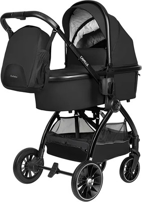 Детская универсальная коляска Farfello Camille Comfort 2 в 1 / CMC (черный)