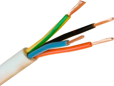 Провод силовой Автопровод ПВС-Т 3x2.5+1x.2.5 (100м, белый)