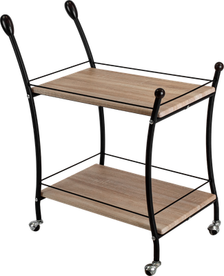 Сервировочный столик Мебелик Марко (дуб сонома/эбеновое дерево/черный)