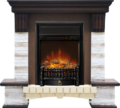 Каминокомплект Смолком Stone Montebello STD-ASP Fobos FX M Black RC (дуб антик)