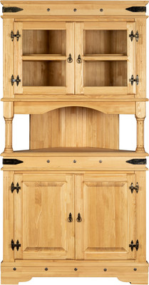 Шкаф с витриной ФанДОК Викинг 25 / Ф-181.25 (мед)