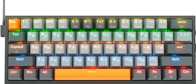 Клавиатура Redragon Fizz / 72600 (оранжевый/темно-серый/серый)