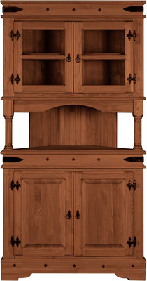 Шкаф с витриной ФанДОК Викинг 25 Ф-181.25 (орех)