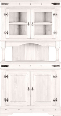 Шкаф с витриной ФанДОК Викинг 25 Ф-181.25 (белый воск)