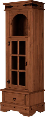 Шкаф-пенал с витриной ФанДОК Викинг 04 Ф-181.26 (орех)