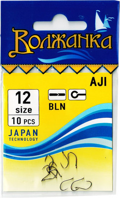 Набор крючков рыболовных Волжанка Aji / SW-016-12 (10шт)