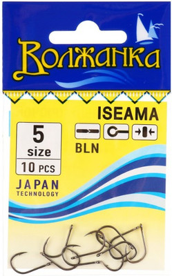 Набор крючков рыболовных Волжанка Iseama / SW-006-5 (10шт)
