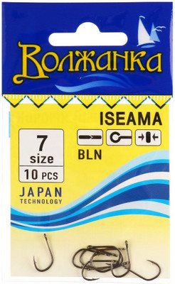 Набор крючков рыболовных Волжанка Iseama / SW-006-7 (10шт)