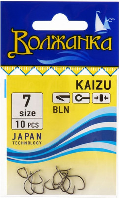 Набор крючков рыболовных Волжанка Kaizu / SW-003-7 (10шт)