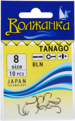 Набор крючков рыболовных Волжанка Tanago / SW-010-8 (10шт)