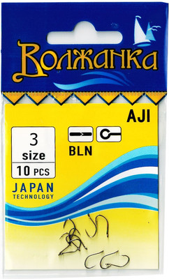 Набор крючков рыболовных Волжанка Aji / SW-016-3 (10шт)