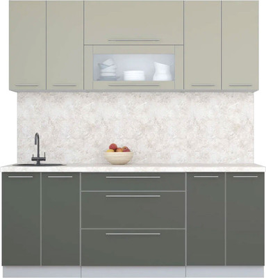 Кухонный гарнитур Interline Мила Пластик 2.0 В (латте/шторм/опал светлый)