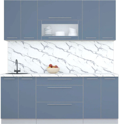 Кухонный гарнитур Interline Мила Пластик 2.0 В (арктический/арктический/белый гранит)