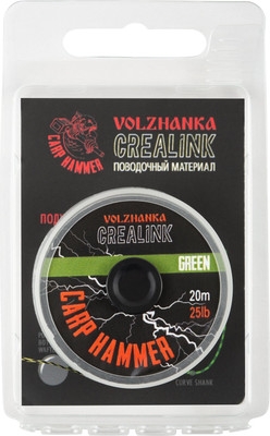 Поводковый материал Волжанка CreaLink 25LB / PM-CL-25G (20м, зеленый)