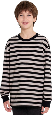 Лонгслив детский Mark Formelle 123434/1 (р.146-72, черно-молочная полоска)