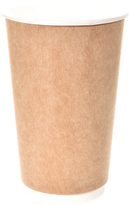 Набор бумажных стаканов No Brand Двухслойный 400мл 90мм 100821/ОП-420024 / 178/1 (18шт, крафт)