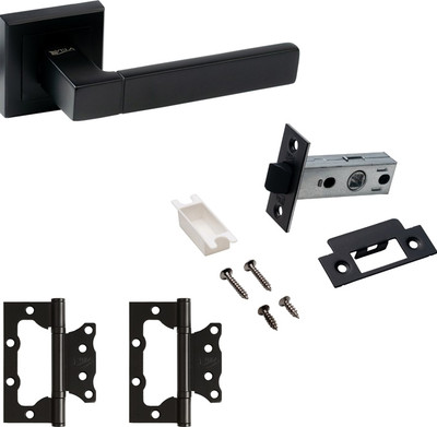 Комплект дверной фурнитуры VELA Перуджа без фиксатора (черный)