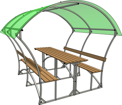 Беседка ИМпласт Сфера 25x25мм / 15047 (2м, зеленый)