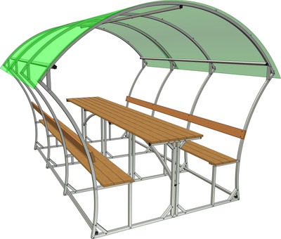 Беседка ИМпласт Сфера 25x25мм / 15049 (3м, зеленый)