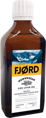 Жирные кислоты Fjord Норвежский рыбий жир из печени трески (200мл)
