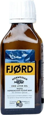 Жирные кислоты Fjord Норвежский рыбий жир из печени трески со вкусом лимона (200мл)