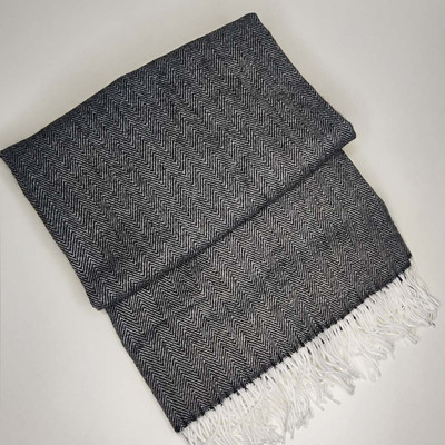 Плед Vladi Милан 150x200 / 50289 (белый/темно-серый)