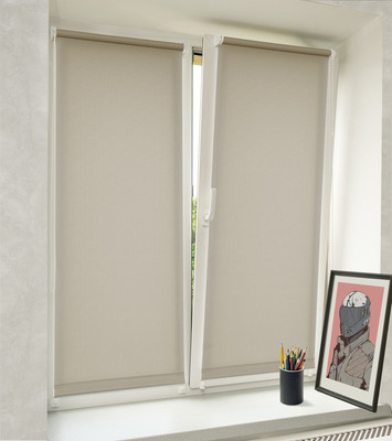 Рулонная штора Delfa Сантайм Лен СРШ-01 МЭД2404 (68x160, серый)